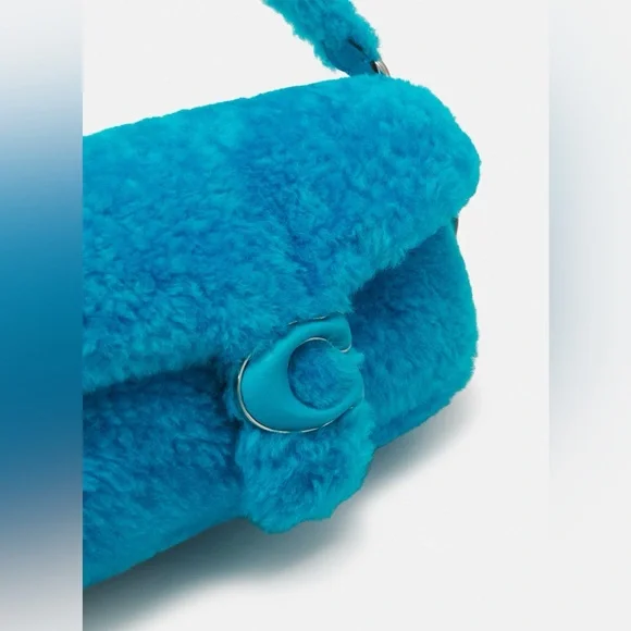 πππ COACH THE LIL NAS X DROP TABBY 18 SHEARLING/LEATHER SHOULDER BAG - Picture 2 of 15